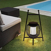 Lampadaire D'Extérieur Solaire Noir Lantern - Clowas.fr